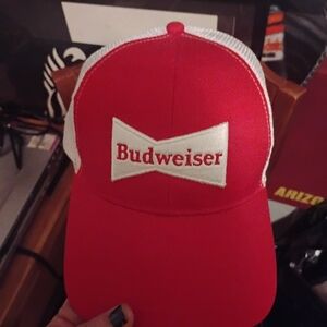 Budweiser Red Cap with White Logo